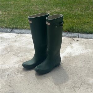 Hunter Dark Green Waterproof Boots